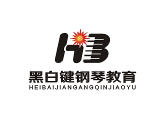 鄭國(guó)麟的黑白鍵鋼琴教育logo設(shè)計(jì)