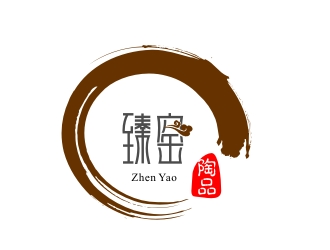 潘達(dá)品的臻窯陶瓷藝術(shù)產(chǎn)品logo設(shè)計(jì)