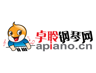 卓聆鋼琴網(wǎng)（apiano.cn）logo設(shè)計