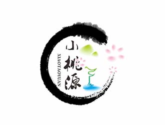 AR科技核心～雪狐設(shè)計(jì)的小桃源  足道養(yǎng)生會(huì)所logo設(shè)計(jì)