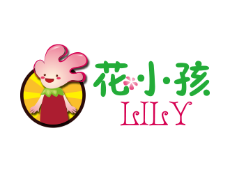 黃安悅的花小孩甜品休閑吧logo設(shè)計(jì)