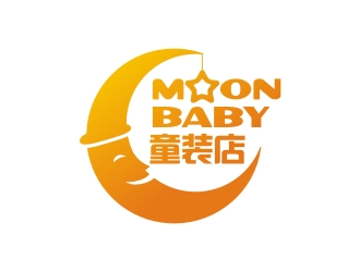 曾翼的MOON BABY童裝店logo設(shè)計(jì)