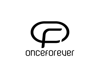 周金進的英文：onceforever  +中文：萬姿艾唯logo設(shè)計