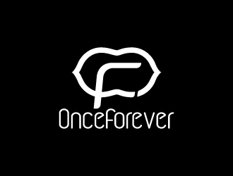 周金進的英文：onceforever  +中文：萬姿艾唯logo設(shè)計