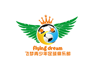 鄭國麟的飛夢青少年足球俱樂部（flying dream）logo設(shè)計(jì)