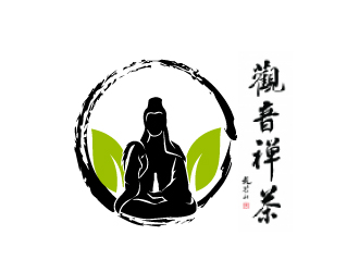 曉熹的觀音禪茶茶館logo設(shè)計