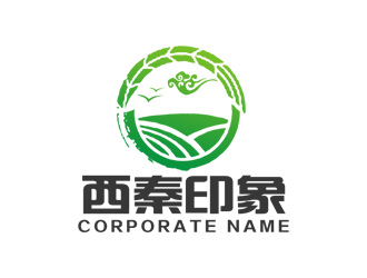 朱兵的西秦印象小吃店鋪logologo設(shè)計