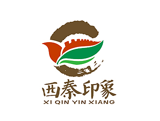 盛銘的西秦印象小吃店鋪logologo設(shè)計