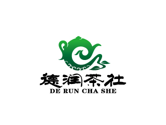 周金進(jìn)的德潤茶社茶館logo設(shè)計