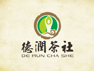 廖燕峰的德潤茶社茶館logo設(shè)計