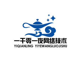 一千零一夜網(wǎng)絡云元素logo設計