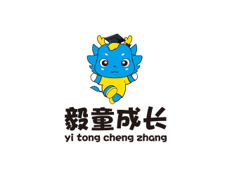 毅童成長 兒童母嬰卡通商標logo設(shè)計