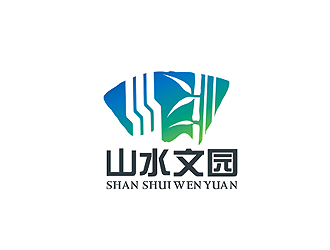 盛銘的山水文園集團logo設(shè)計