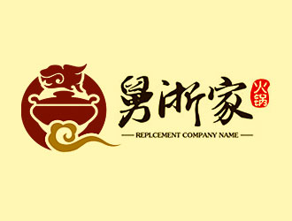 鐘炬的舅浙家特色餐飲logologo設(shè)計