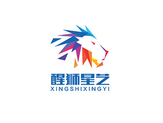 吳曉偉的醒獅星藝傳媒教育 動物頭像logologo設(shè)計