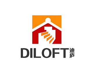 潘樂的迪廬；DILOFT 對稱標(biāo)志logo設(shè)計