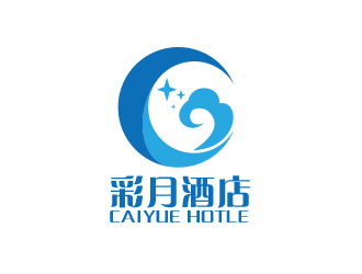 黃安悅的彩月酒店祥云logologo設(shè)計