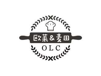 歐萊&麥田烘培店logologo設(shè)計