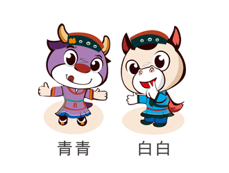 鄭國(guó)麟的青青白白吉祥物卡通設(shè)計(jì)logo設(shè)計(jì)