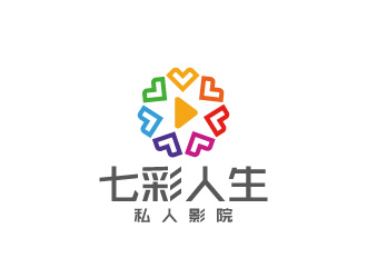 周金進(jìn)的七彩人生私人影院logo設(shè)計(jì)