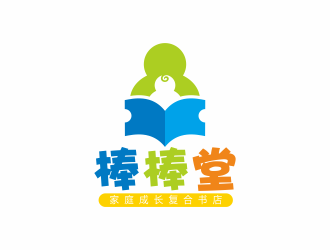 何嘉健的棒棒堂家庭成長(zhǎng)復(fù)合書店logo設(shè)計(jì)