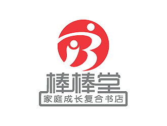 彭波的棒棒堂家庭成長復(fù)合書店logo設(shè)計(jì)