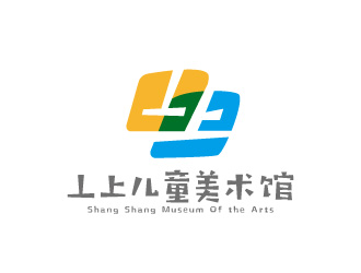 周金進的線條行動物品牌logo－丄上兒童美術(shù)館logo設(shè)計