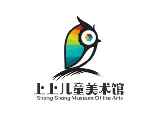 郭慶忠的線條行動物品牌logo－丄上兒童美術(shù)館logo設(shè)計