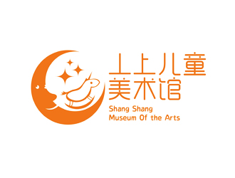 譚家強的線條行動物品牌logo－丄上兒童美術(shù)館logo設(shè)計