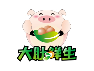 張祥琴的大肚鮮生豬肉銷售logologo設(shè)計(jì)