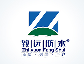 黎明鋒的建筑防水工程單色logologo設計