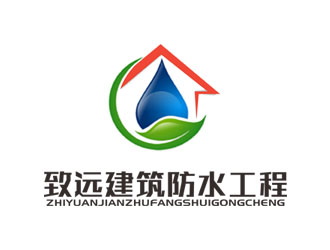 郭慶忠的建筑防水工程單色logologo設計