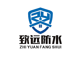 勞志飛的建筑防水工程單色logologo設計