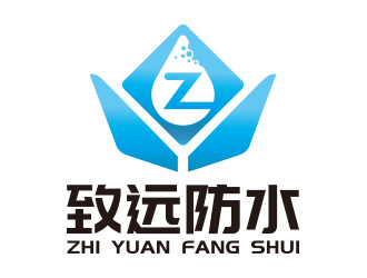 向正軍的建筑防水工程單色logologo設計