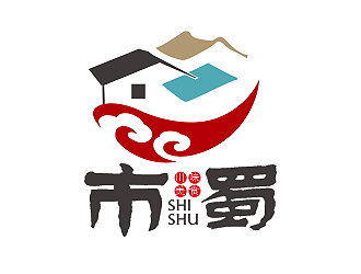 盛銘的市蜀美食logo設(shè)計logo設(shè)計