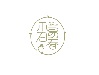 陳智江的“木易為春”鮮花店logo設(shè)計