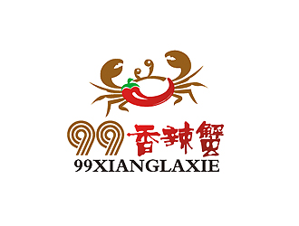 秦曉東的99香辣蟹logo設(shè)計