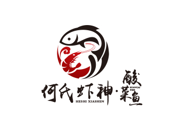 黃安悅的何氏蝦神. 酸菜魚logo設(shè)計