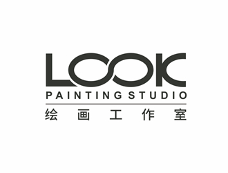 唐國強的look繪畫工作室logo設(shè)計