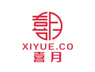 唐國強的喜月logo設(shè)計