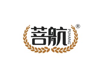 鄒小考的動物飼料品牌： 菩航 logo設(shè)計