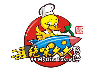 楊福的99 Mythic Taste（一只開(kāi)飛機(jī)/火箭的鴨子）logo設(shè)計(jì)