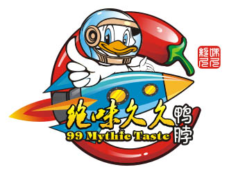 楊福的99 Mythic Taste（一只開(kāi)飛機(jī)/火箭的鴨子）logo設(shè)計(jì)