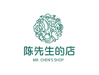 杜莉萍的陳先生的店logo設(shè)計(jì)