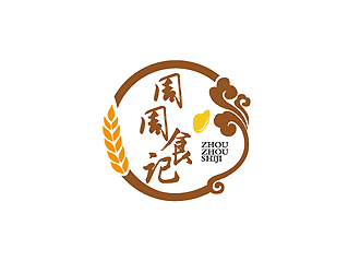 秦曉東的周周食記食品LOGOlogo設計