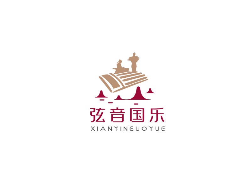 姜彥海的弦音國樂古箏培訓(xùn)學(xué)院logo設(shè)計(jì)