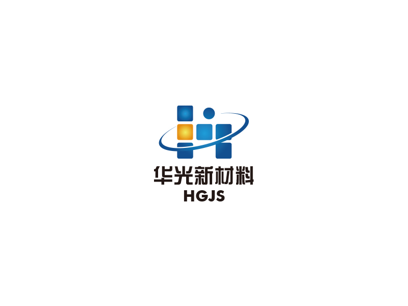 高明奇的華光新材料技術有限公司（半圓）（HGJS）logo設計