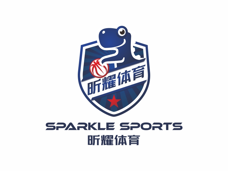 陳國偉的昕耀體育，副標(biāo)題：SPARKLE SPORTSlogo設(shè)計(jì)