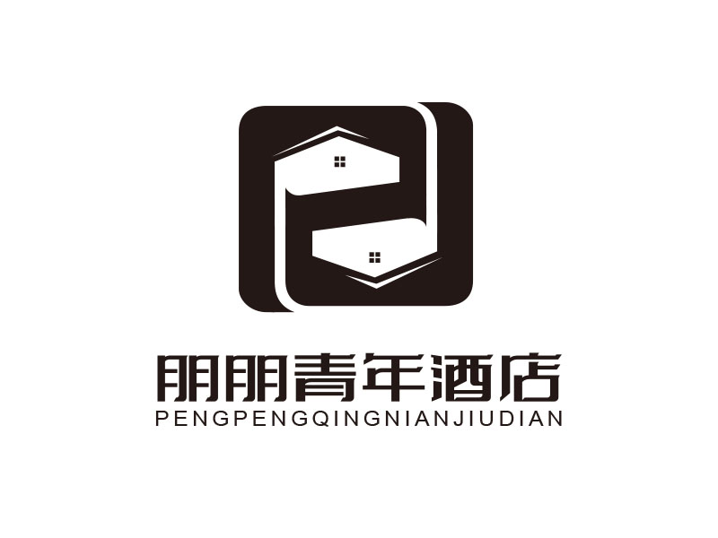 朱紅娟的朋朋青年酒店logo設計